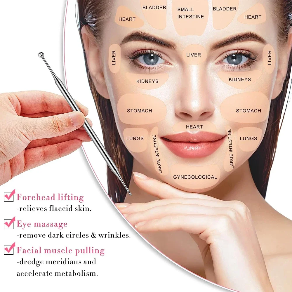 Ручная акупунктурная ручка из нержавеющей стали инструмент для массажа глубоких