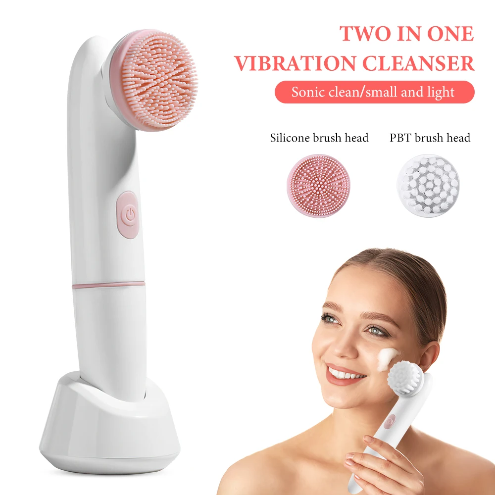 

Mini Facial Cleanser Electric Ultrasonic Pore Deep Cleaning Brush Washing Brush Blackhead Removal Massager Face Body Exfoliator
