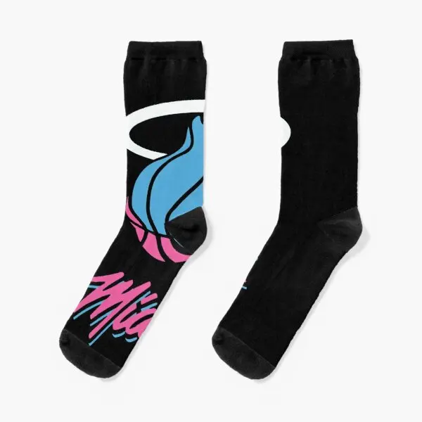

The Miami Merch Crew Socks Unisex Comfortable Funny Autumn Breathable Pattern Short Best Black Ladies Mens Women Cute Cotton