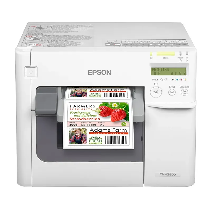 Фото Цветной струйный принтер этикеток TM-C3520 TM-C3500 TM-C3510 TM-C3500 для медицинских напитков, пищевых этикеток, этикеток для бутылок №2