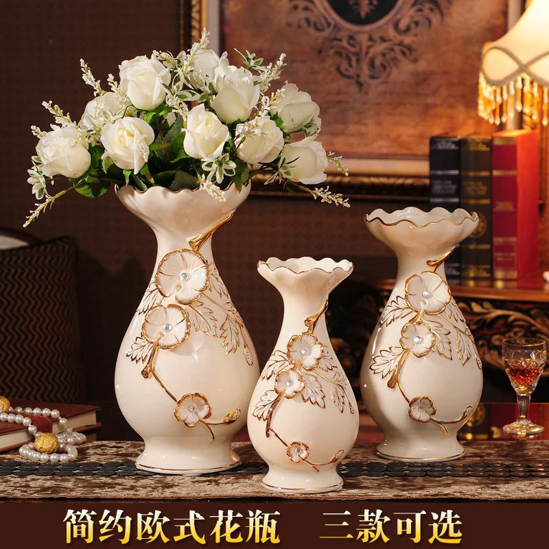 Ceramic vase European Vase Decoration living room flower vase creative dry flower vase
