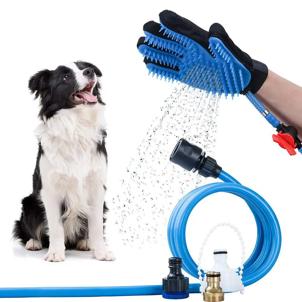 

Dog Bath Brush Pro Sprayer Scrubber Tool Indoor/Outdoor Bathing Supplies Pet Grooming Long Short Hair