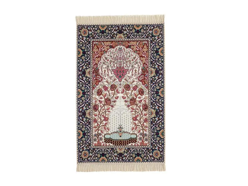 

Digital Printed Lux Umrah Prayer Mat Cream