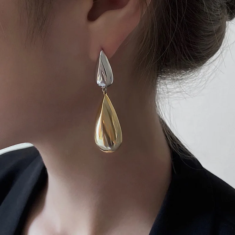 

European and American High-Grade Temperament Water Drop Earrings for Women 2023 New Trendy Personalized Minority Design Sense Sl