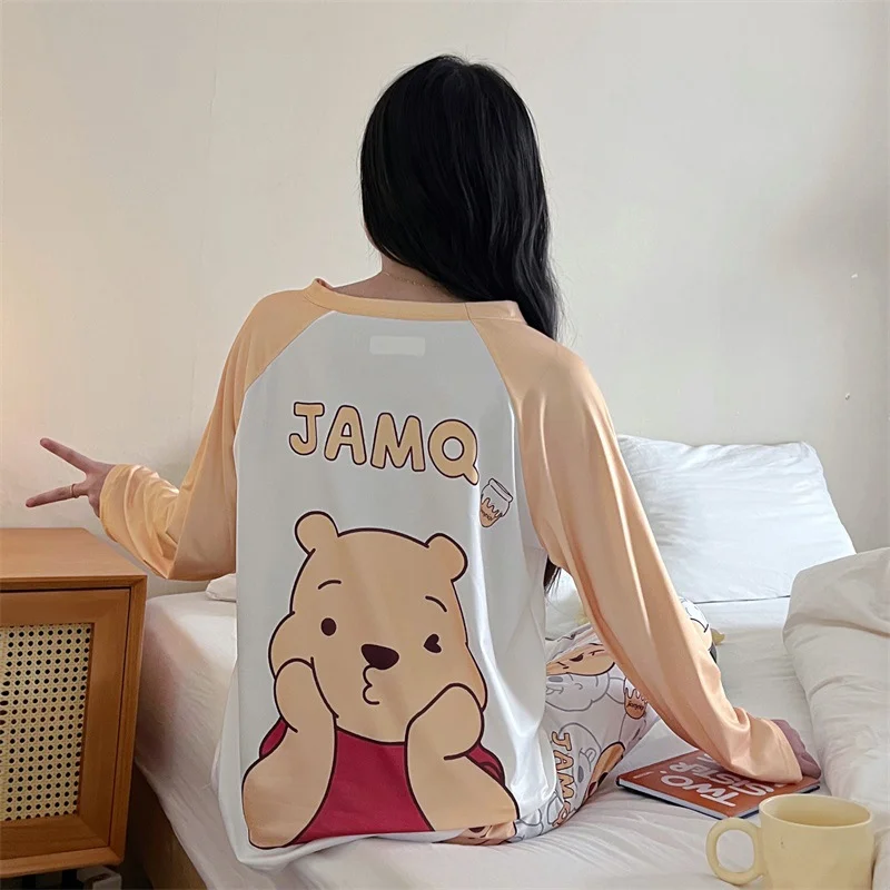 Новинка Осенняя Пижама Sanrio Pacha с длинными рукавами Женский пуловер милая и