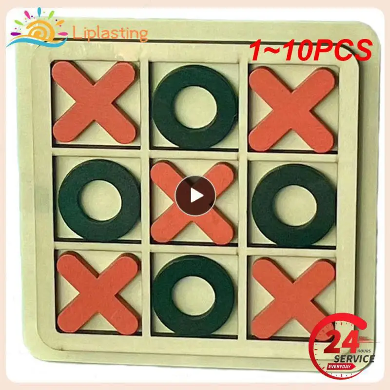 

1~10PCS Montessori Wooden Toy Mini Chess Play Game Interaction Puzzle Training Brain Learing Early Educational Toys for Children
