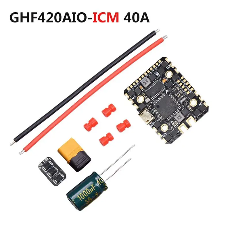 JHEMCU GHF420AIO-ICM GHF411AIO-BMI F405 Flight Controller 40A 4in1 BLheli_S 2-6S Lipo Brushless ESC For Toothpick FPV Drone
