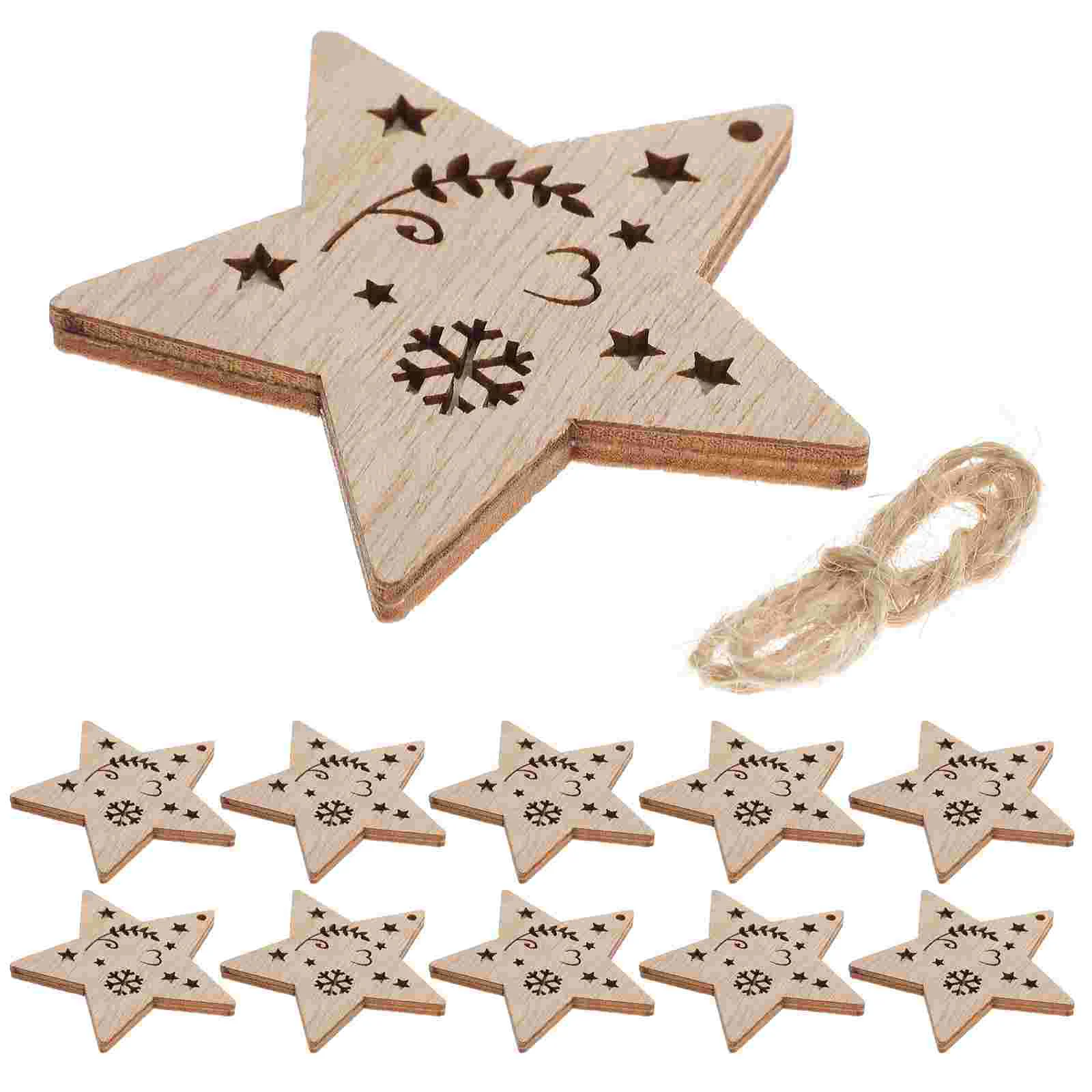 

Christmas Wooden Tree Decoration Hanging Ornaments Wood Tags Diy Wedding Slices Decorative Gift Crafts Holiday Pendants Rustic