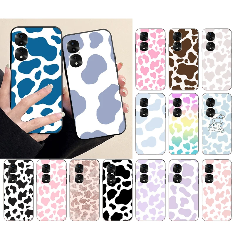 

Phone Case For Huawei P50 Pro P30 P40 Lite P40Pro P20 lite Honor 9A 10XLite 8X 20 8A 10I Cow Print Case