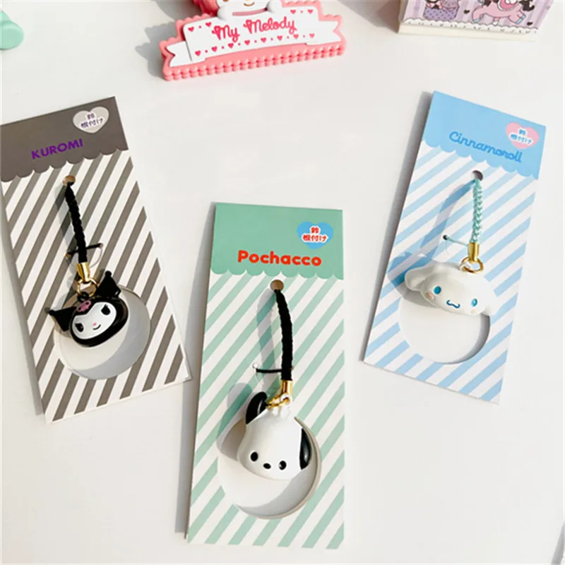 

Kawaii Kuromi Cinnamoroll Pochacco Figure Model Anime Two-Dimensional Model Pendant Peripherals Women Phone Keychain Boys Gifts