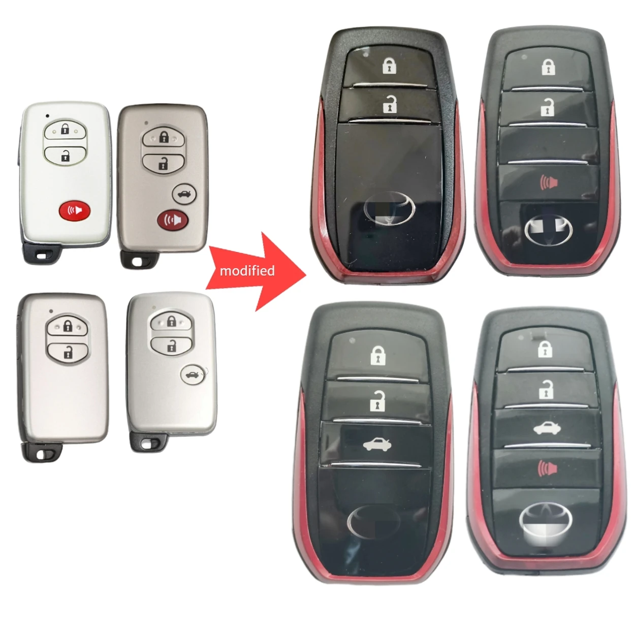 

2/3/4 Button Modified flip Remote Car Key Shell Case Housing For toyota remote key case shell