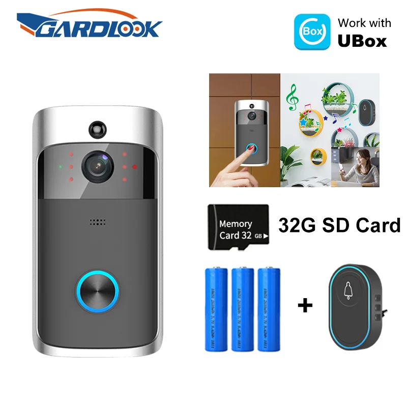 GARDLOOK Doorbell Camera WiFi Low Power Consumption Wireless Call Intercom For Apartments Door Bell Ring