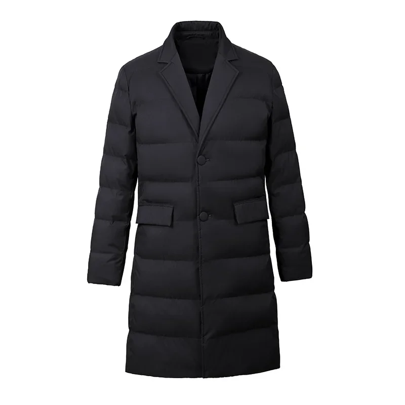 Профессиональное мужское пуховое пальто с хлопковой подкладкой 2024 зимнее