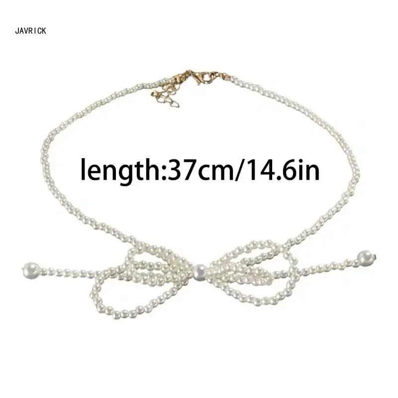 Шикарная цепочка на шею с бантом изысканное ожерелье-цепочка замком нежные