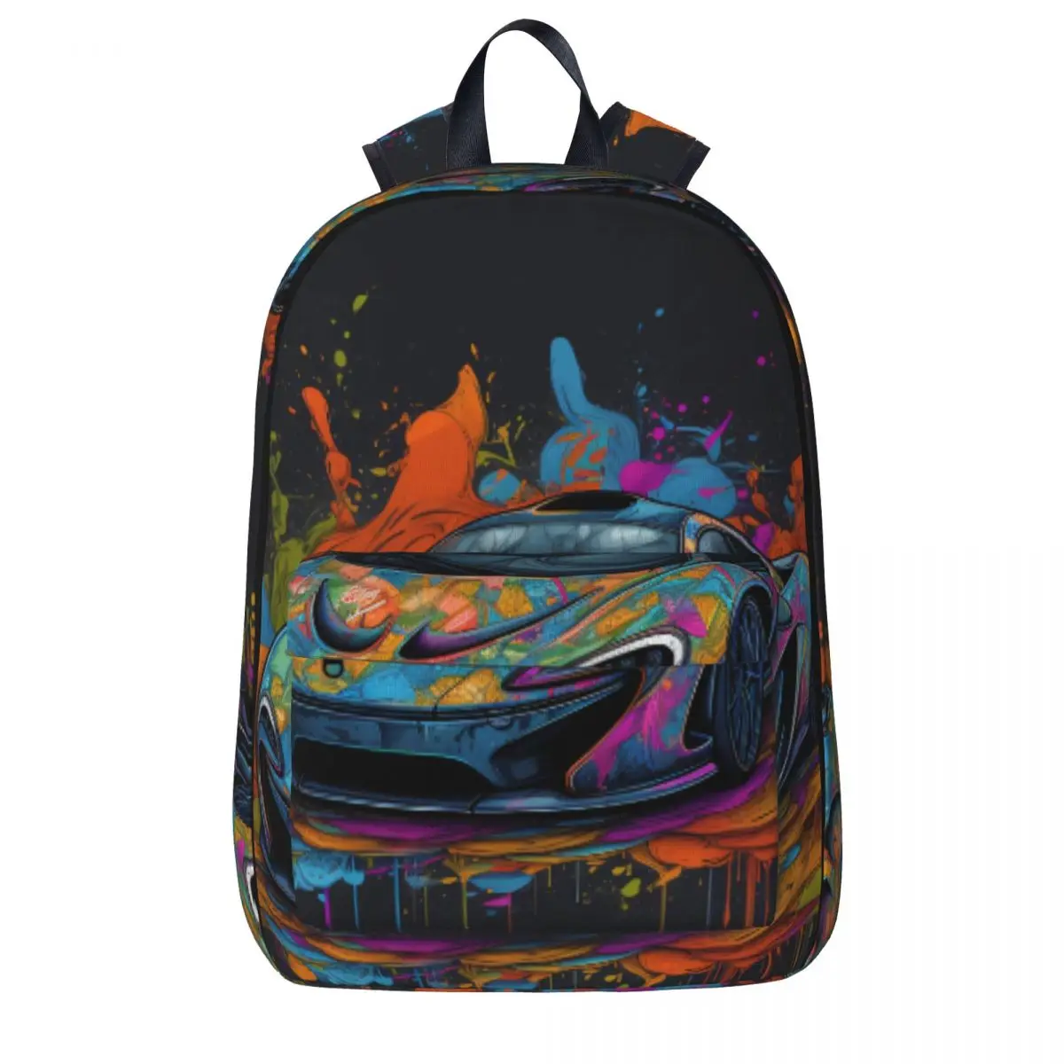 

Powerful Sports Car Backpack Boy Girl Grafitti Psychadelic Pattern Backpacks Leisure High School Bags Cycling Custom Rucksack