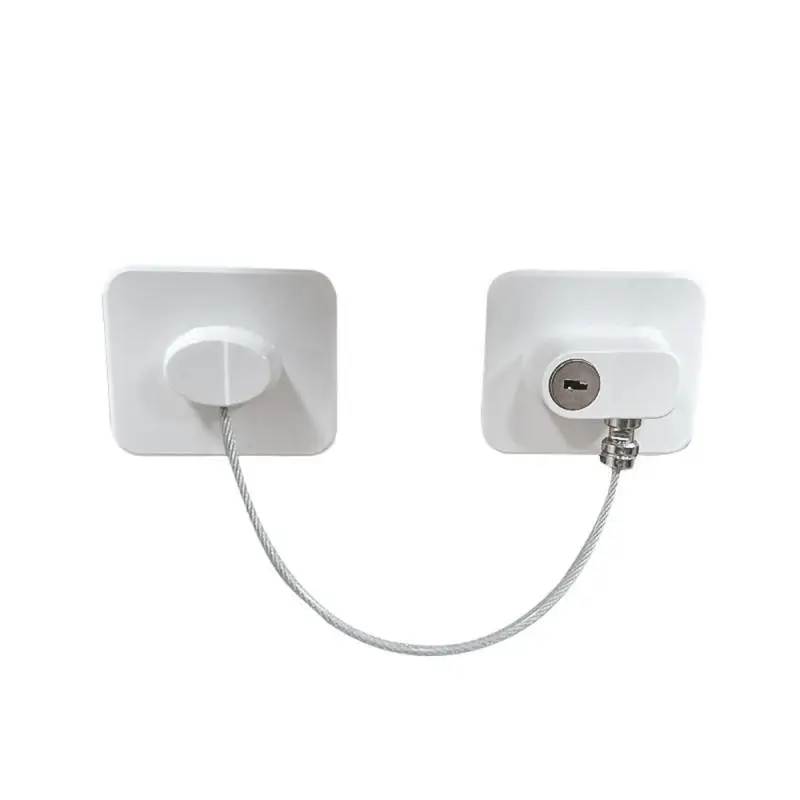 

Baby Safety Refrigerator Locks Baby Safety Lock Limiter Punch-free Baby Safety Refrigerator Lock Cable Protection Zinc Alloy