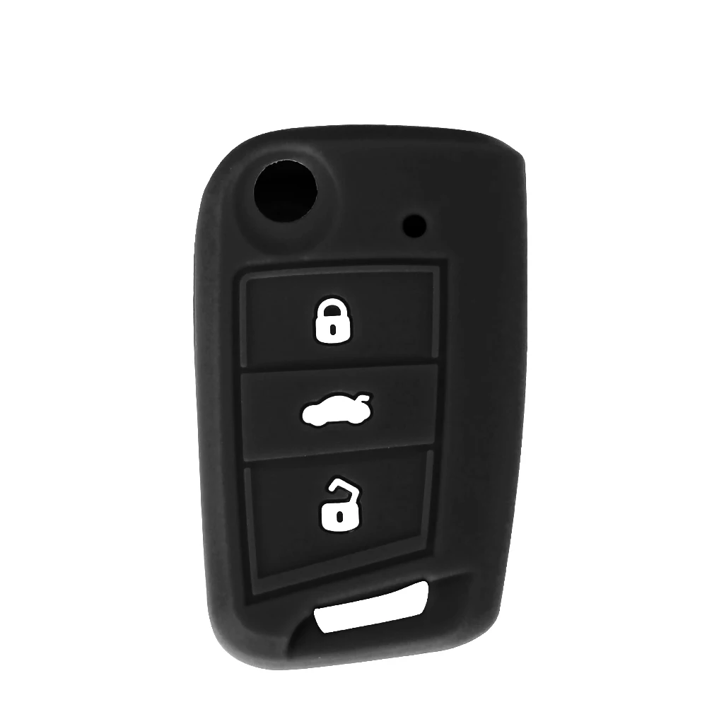 

Силиконовый чехол для ключа KEYYOU, чехол для ключа для Volkswagen VW Golf MK7 Tiguan For Skoda Octavia For Seat Leon Ibiza Octavia A7