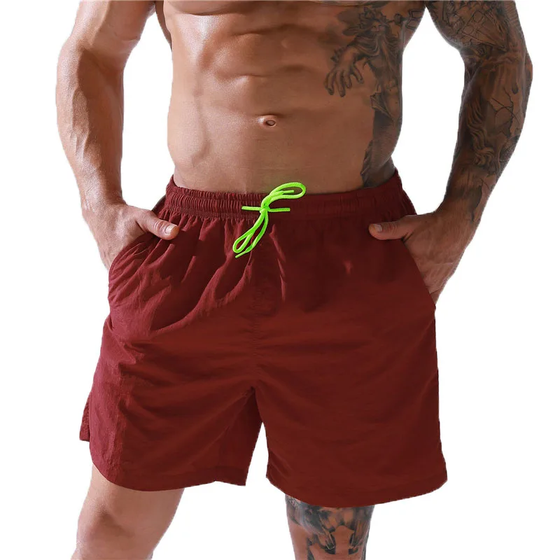 

Мужские пляжные шорты быстросохнущие плавки, дышащие спортивные шорты для бега, летние купальные костюмы, шорты-боксеры