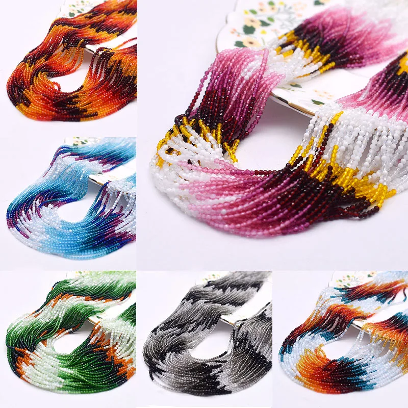 192 шт./партия градиентные бусины для изготовления ювелирных изделий 2 мм