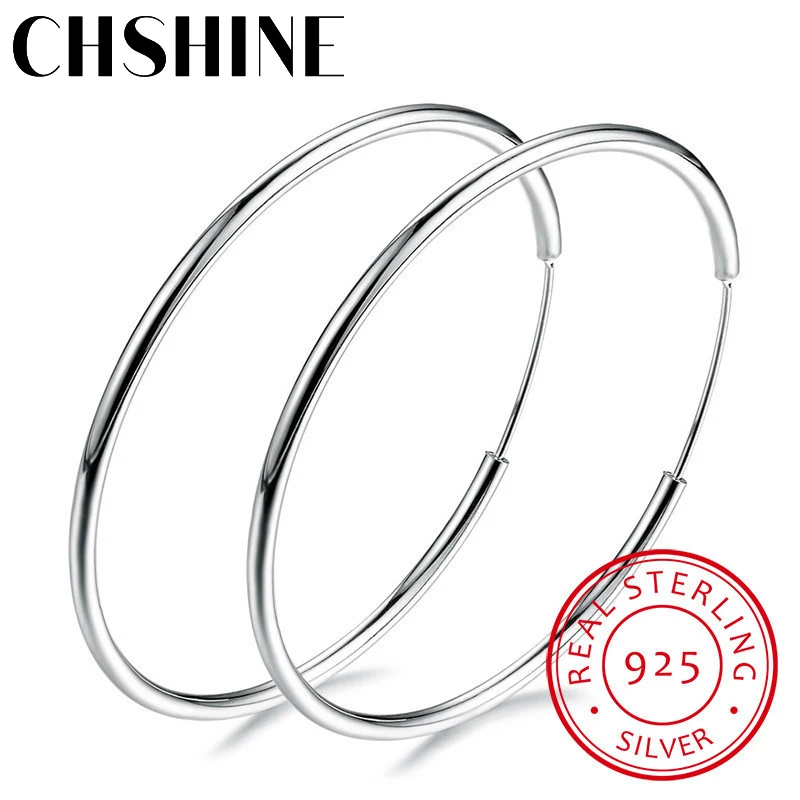 Packing Simple Silver Hoop Earrings Piercing