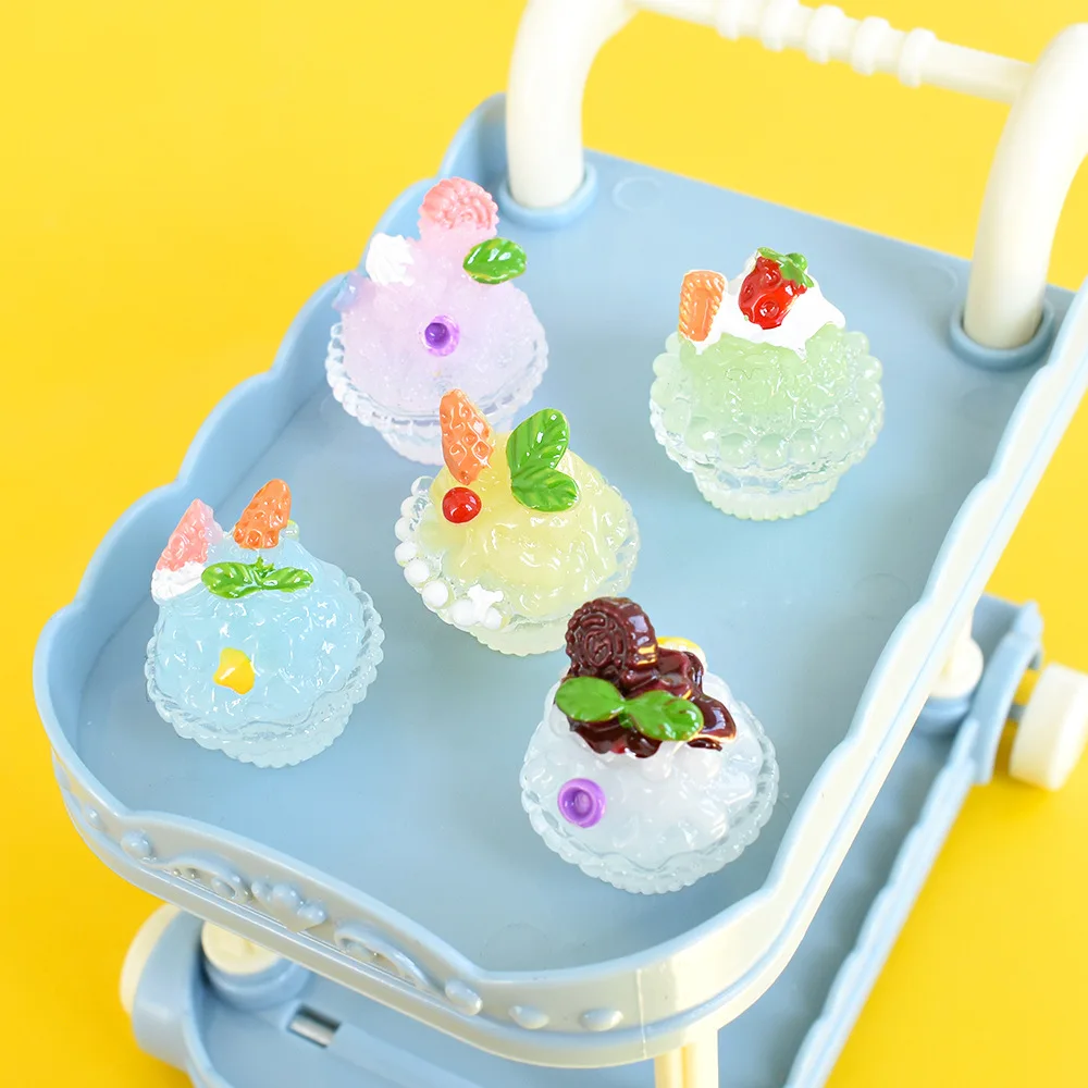 

10pcs Mini Kawaii Resin Dessert Series Flatback Charms Embellishments Figures Crafts Miniature Accessories Scrapbooking Diy Item