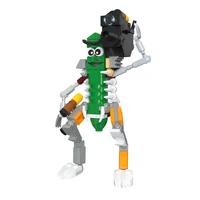 moc reative pickle rick cucumber building blocks kit anime cartoon character figure brickheadz brick model diy kids toys gift