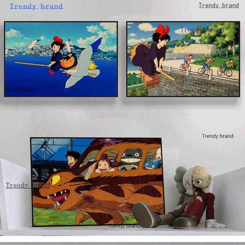 

Japanese Anime Hayao Miyazaki Canvas Painting Art Nordic Posters and Prints Wall Pictures for Living Room Decoration Frameless
