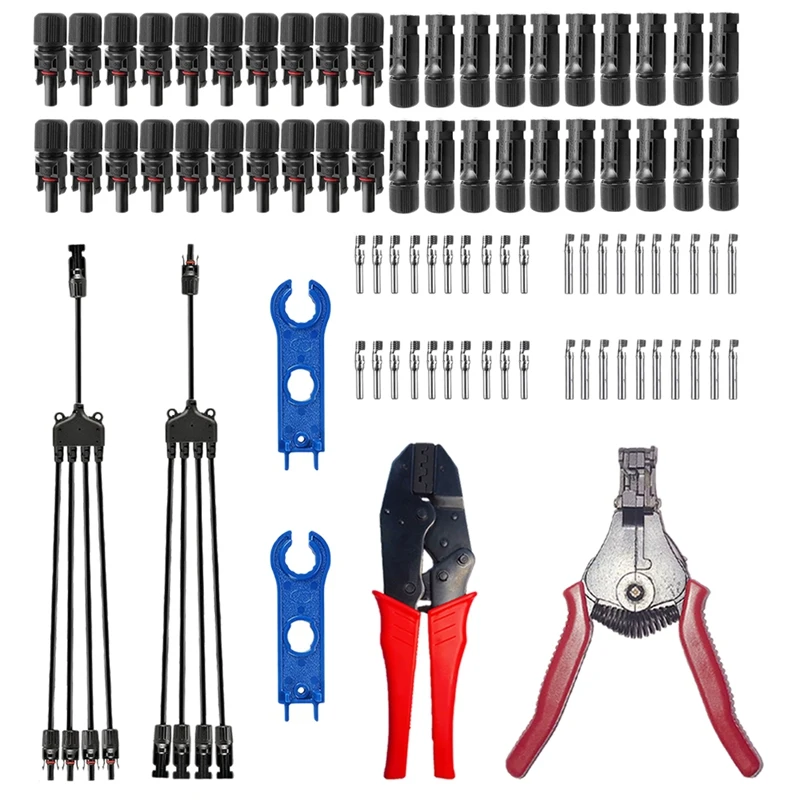 

Y-Type 1-Way 4 Photovoltaic Connector Photovoltaic Connector Wrench Photovoltaic Crimping Pliers