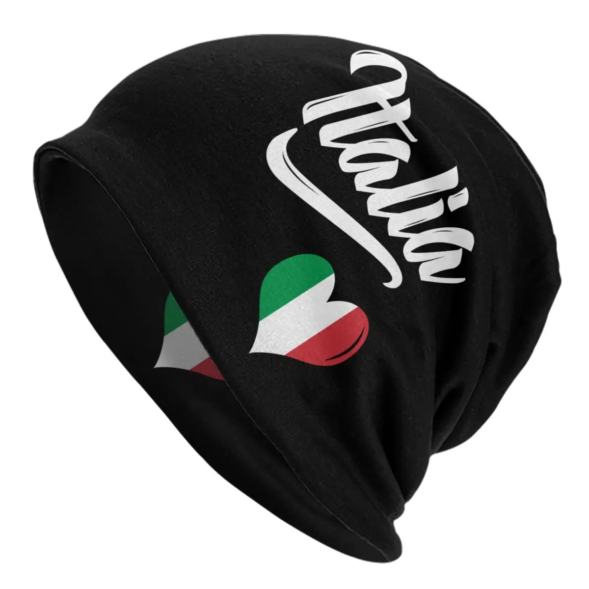 

Шляпа с итальянским флагом и сердцем, крутые вязаные шапки для женщин и мужчин, зимние теплые отечественные шапочки италиана, облегающие шапки, шапки