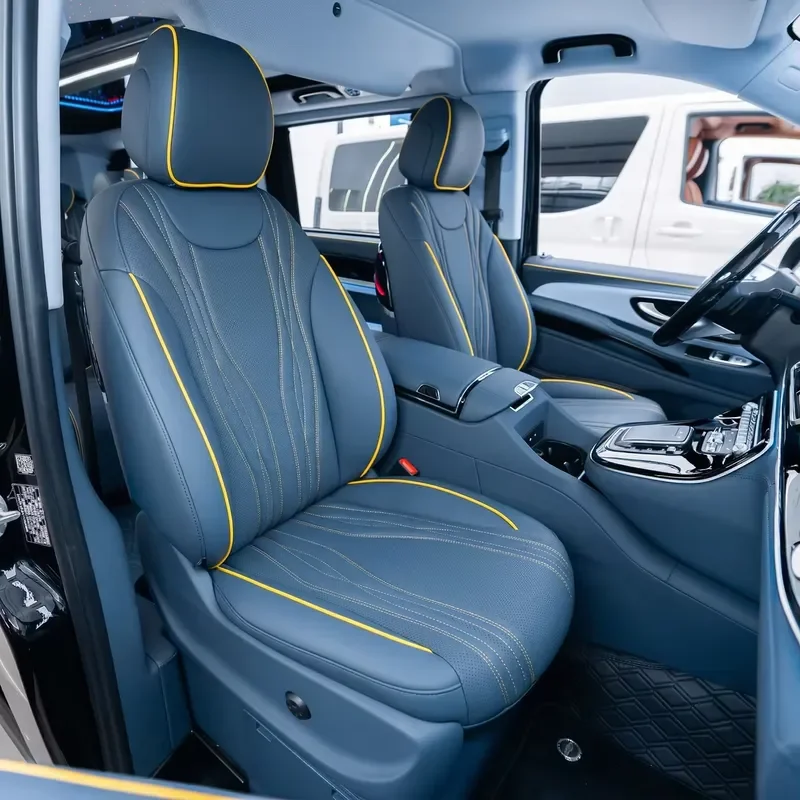 Фото Dingkong Vito W447, кожаный салон цвета слоновой кости, VIP-интерьер, большой экран для развлечений, капитанское сиденье, подсветка салона. |   Производитель на заказ №5