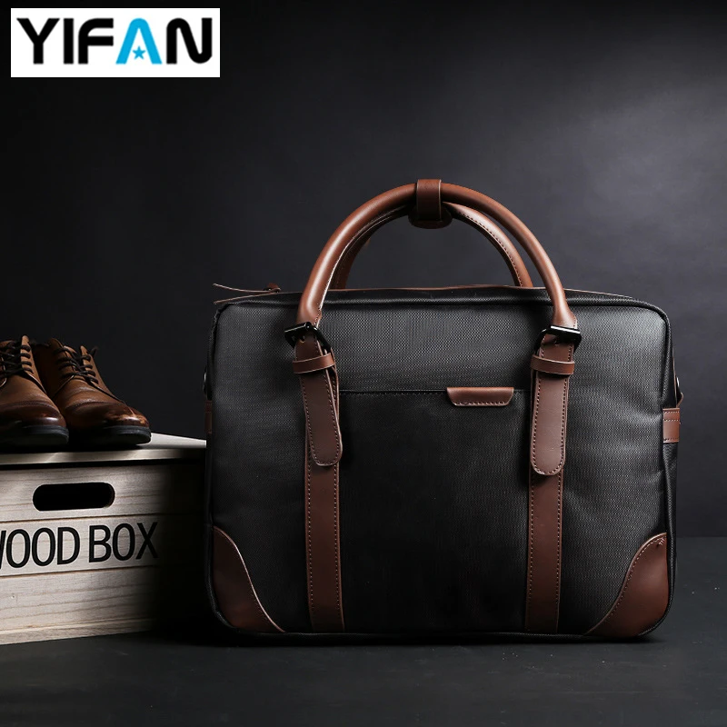 Мужская сумка для ноутбука, чехол подходит для 15,6, 15,4 дюймов, первоклассная Водонепроницаемая нейлоновая мужская сумка для компьютера с несколькими карманами