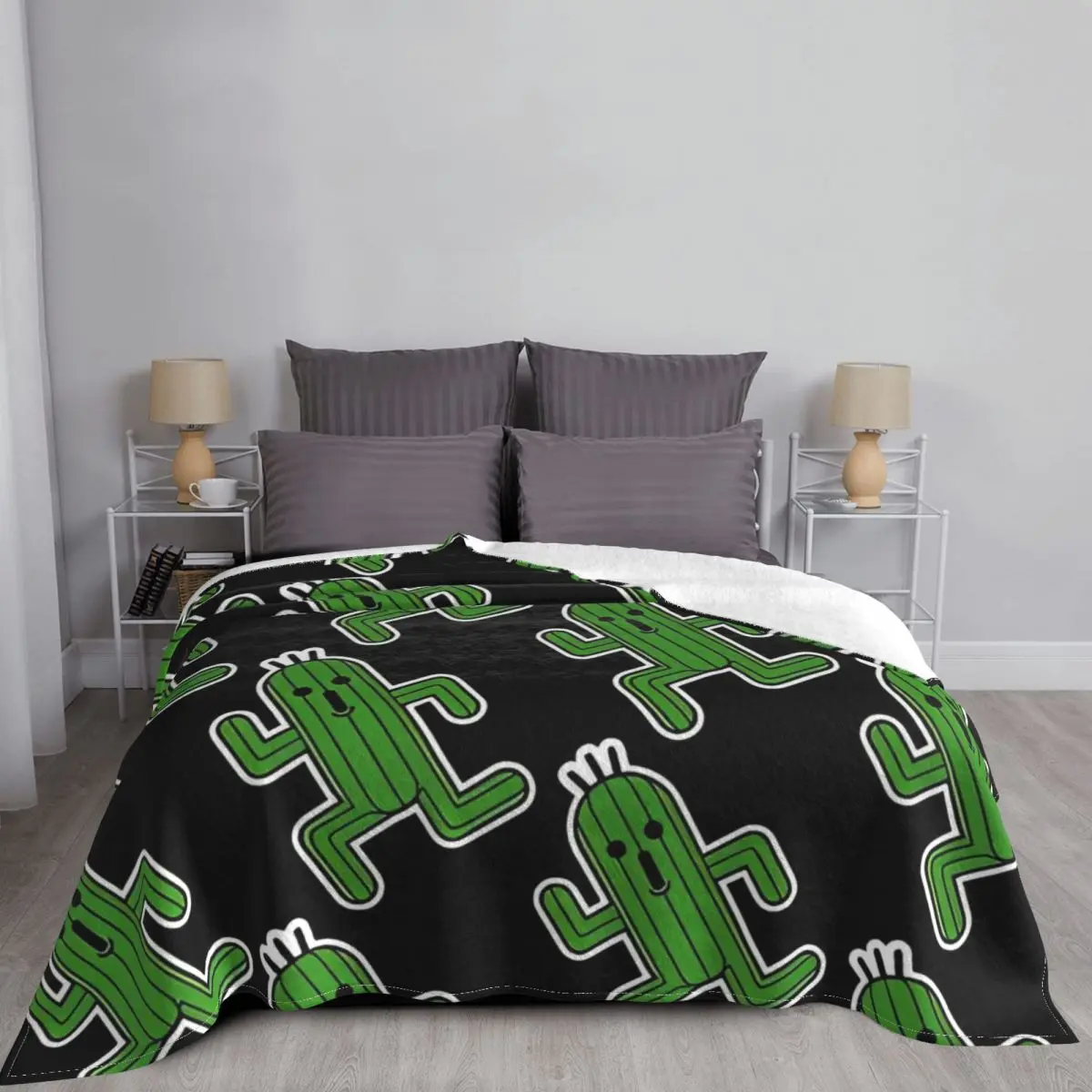 Одеяло Final Fantasy Cactuar бархатное всесезонное многофункциональное легкое тонкое