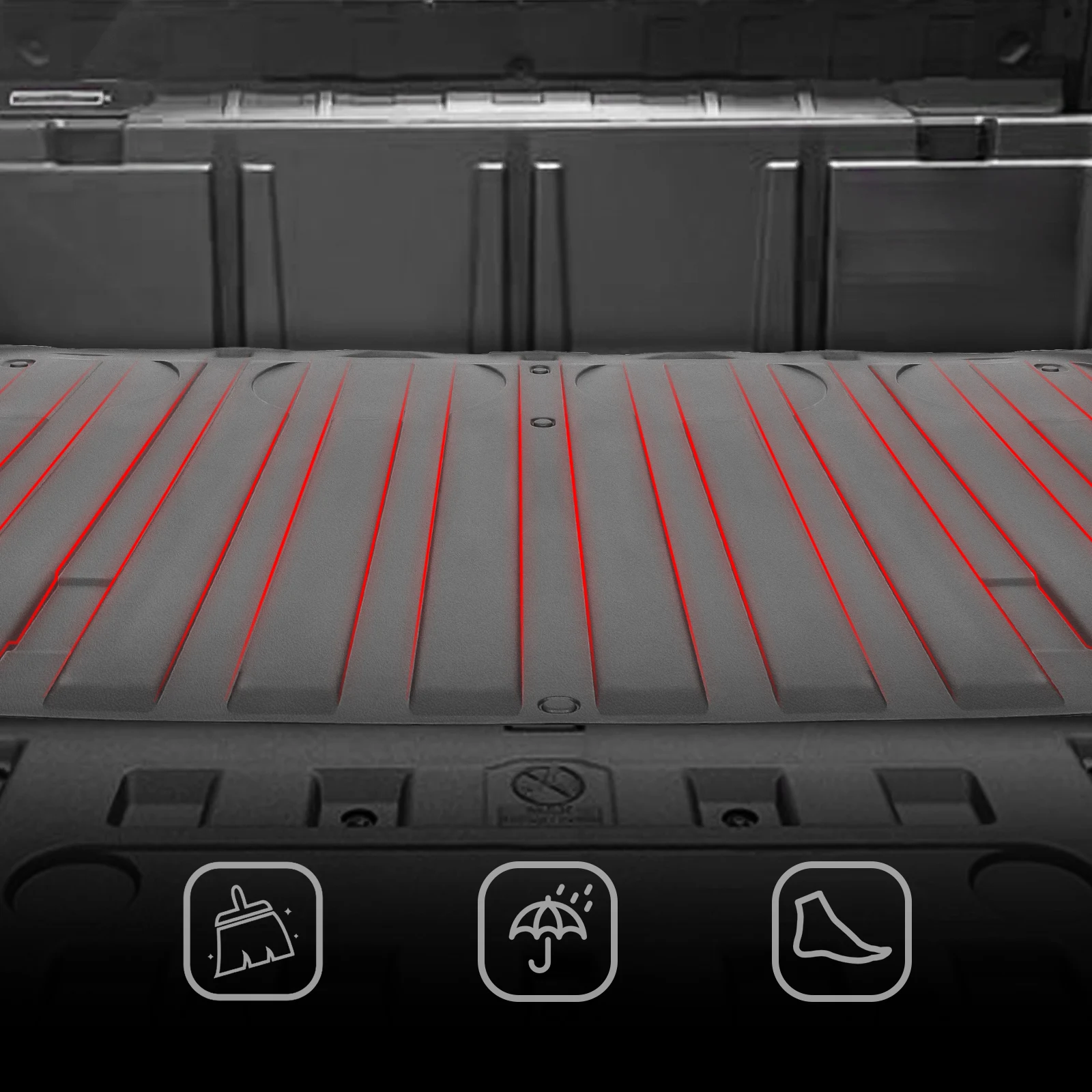 Для Can-Am Defender HD5 HD7 HD8 HD9 HD10 MAX 2016-2024 UTV резиновая задняя грузовая кровать вкладыш