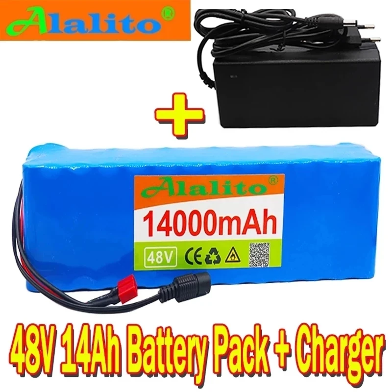 

NEW 48V14Ah 1000w 13S3P 48V Lithium ion Battery Pack For 54.6v E-bike Electric bicycle Scooter with BMS+Charger