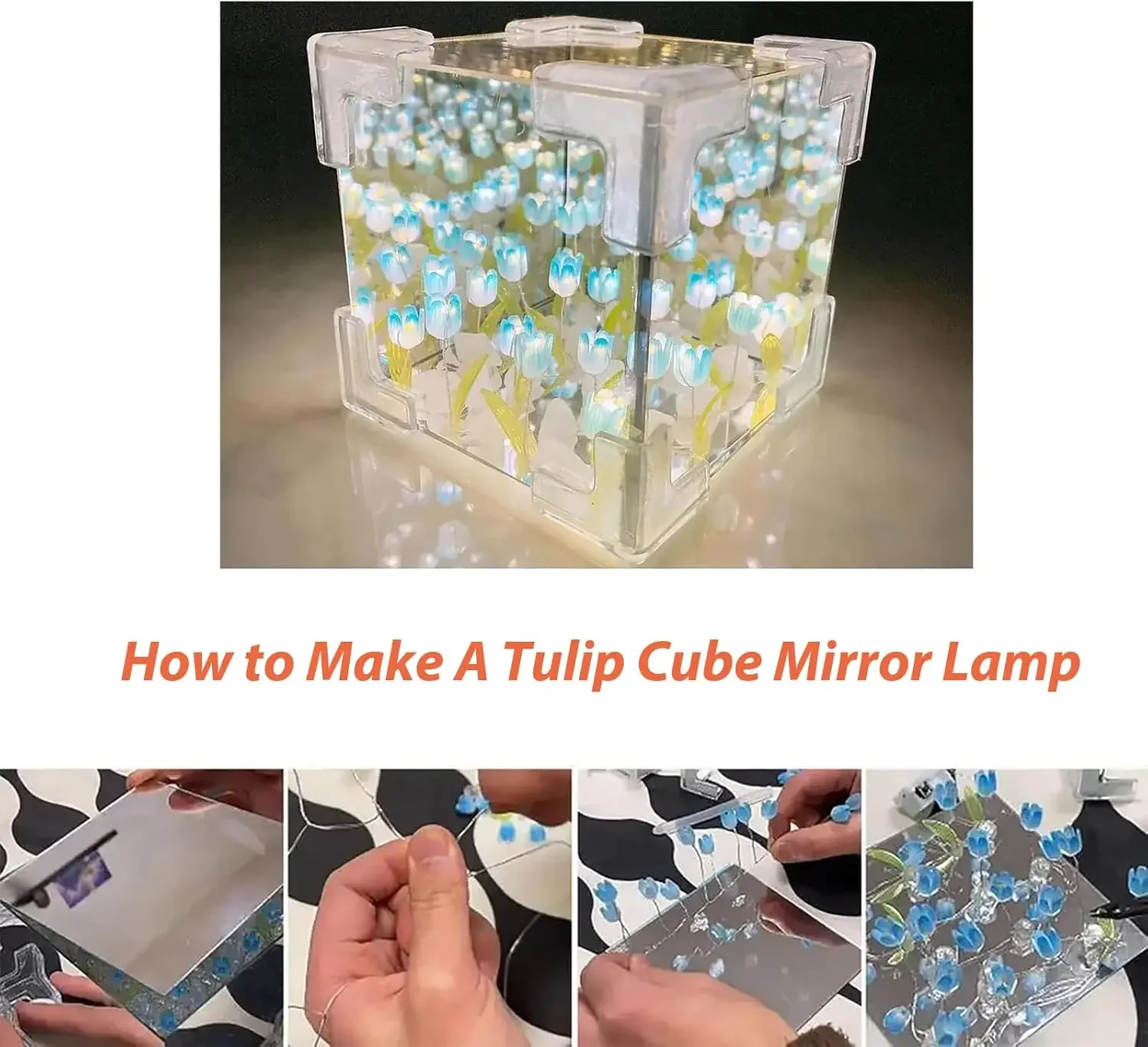 Светодиодный светильник в виде тюльпанов 3D