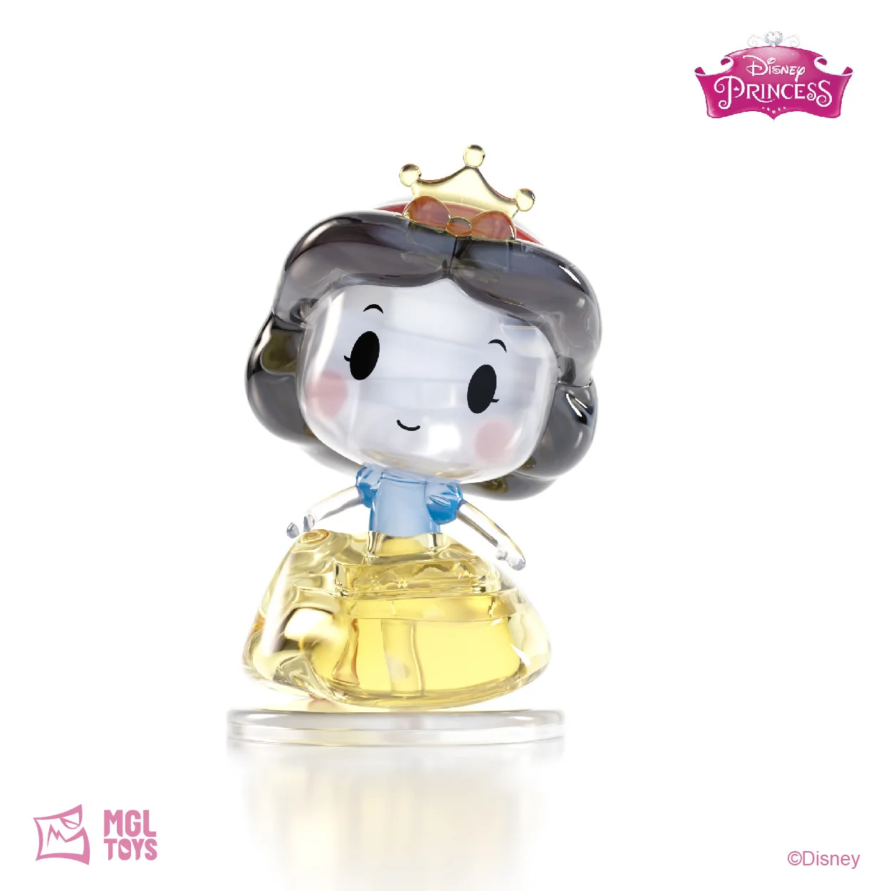 MGL Original Disney Princess Snow White Ariel Bell Jasmine Cinderella crystal Block Figure Collection Model Toys images - 6