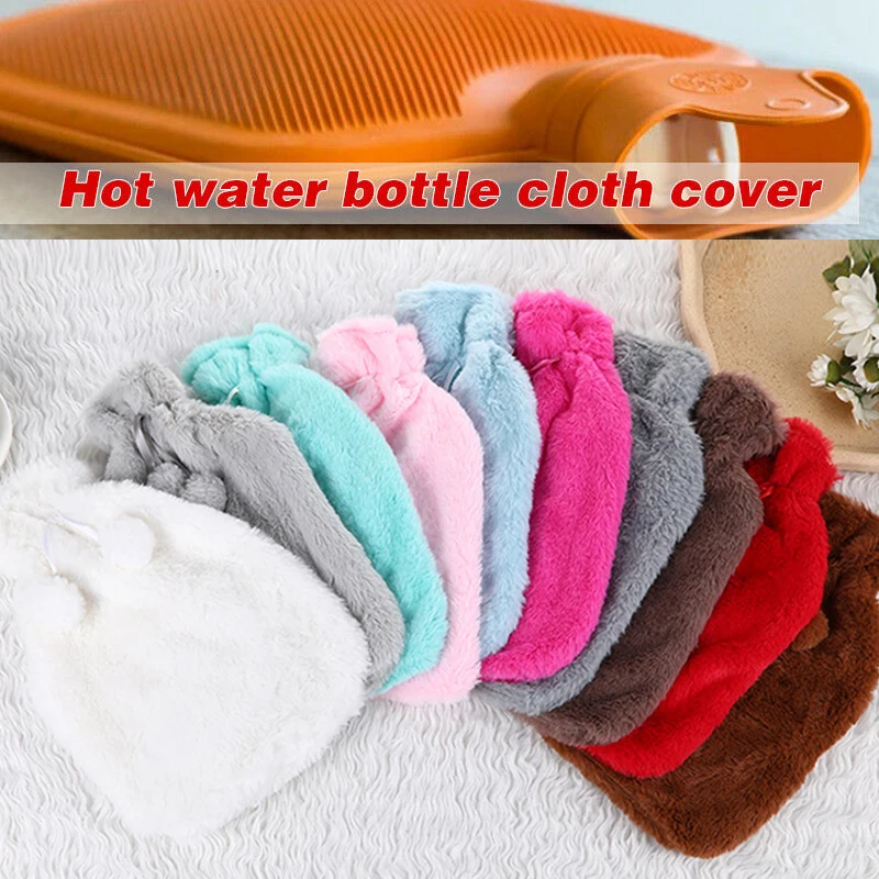 2L Thermal Insulation Covers Wool Ball Cover Rabbit Hair Cloth Hot Water Bag Cover Hand Warm Hot Water Bag Wool Cover Handmade