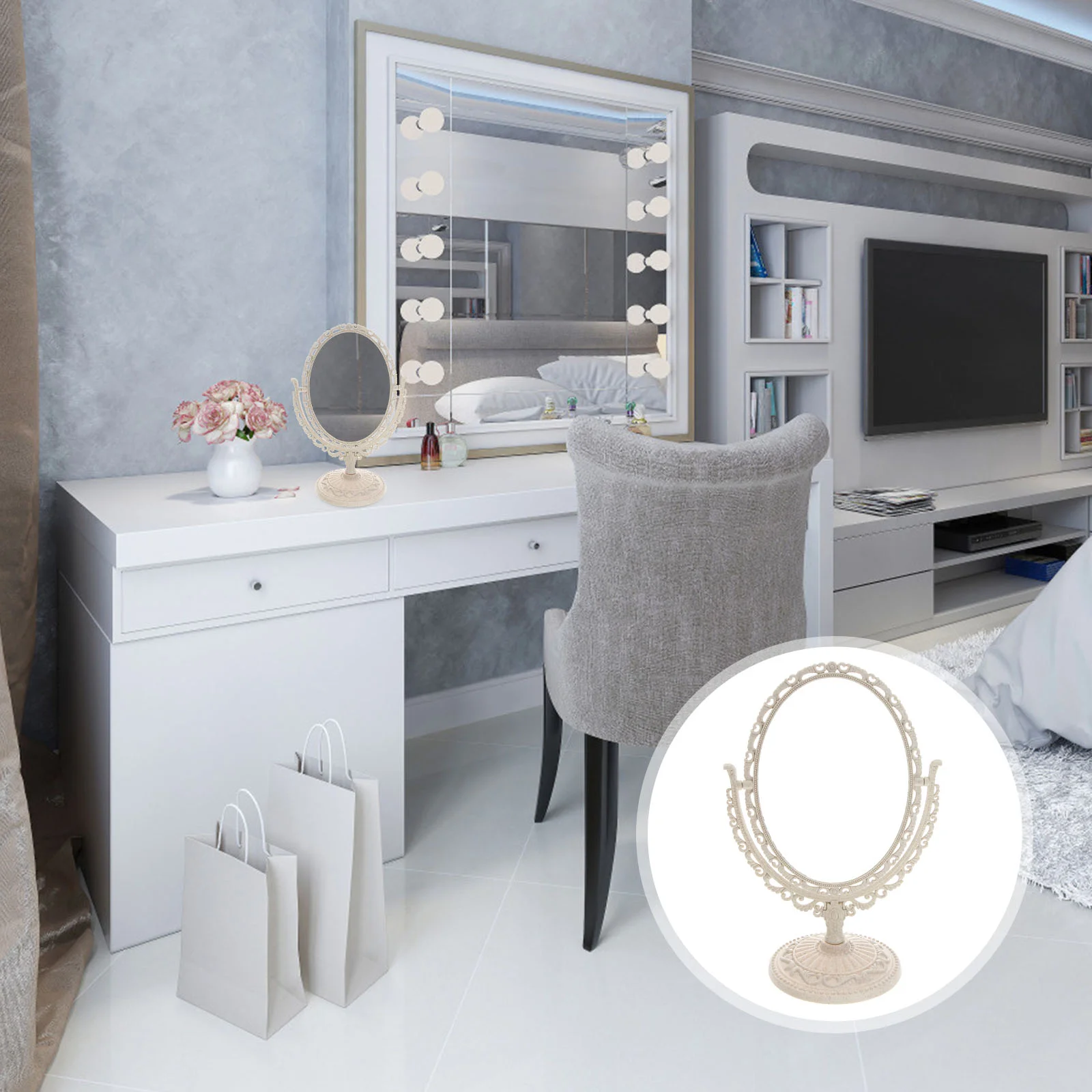 

Rotating Mirror Rotation Mirror Round Vanity Mirror Swivel Vanity Mirror Tabletop Mirror Magnifier Tabletop Vanity Mirror
