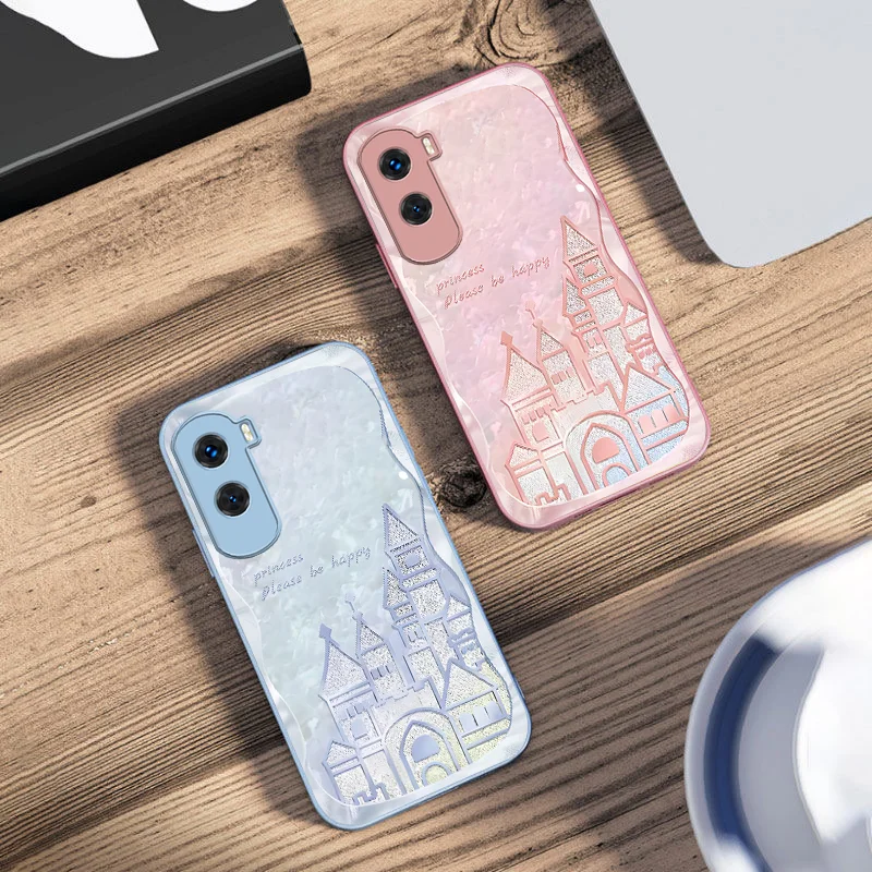 Dream Castle Blue для Honor 200 90 8X 9X Pro Lite P50 P40 Nova 10 11i P60 Magic4 6 Mate 20 50 чехол из закаленного стекла