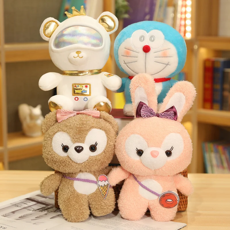 

25CM Kawaii Baby Toys for Children Anime Stand By Me Doraemon Plushie Toy Stuffed Rabbit Teddy Bear Doll Girls Christmas Gift