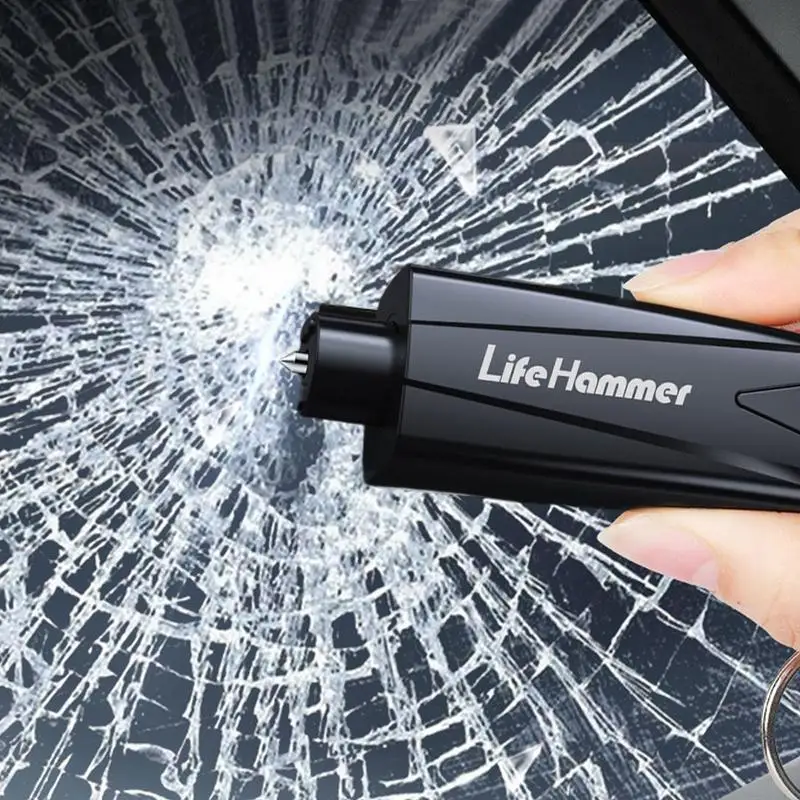 

Car Safety Hammer Portable Window Breaker Escape Device Hammer Mini Seat Belt Cutter Keychain Hamer Rescue Tool Car Accessories