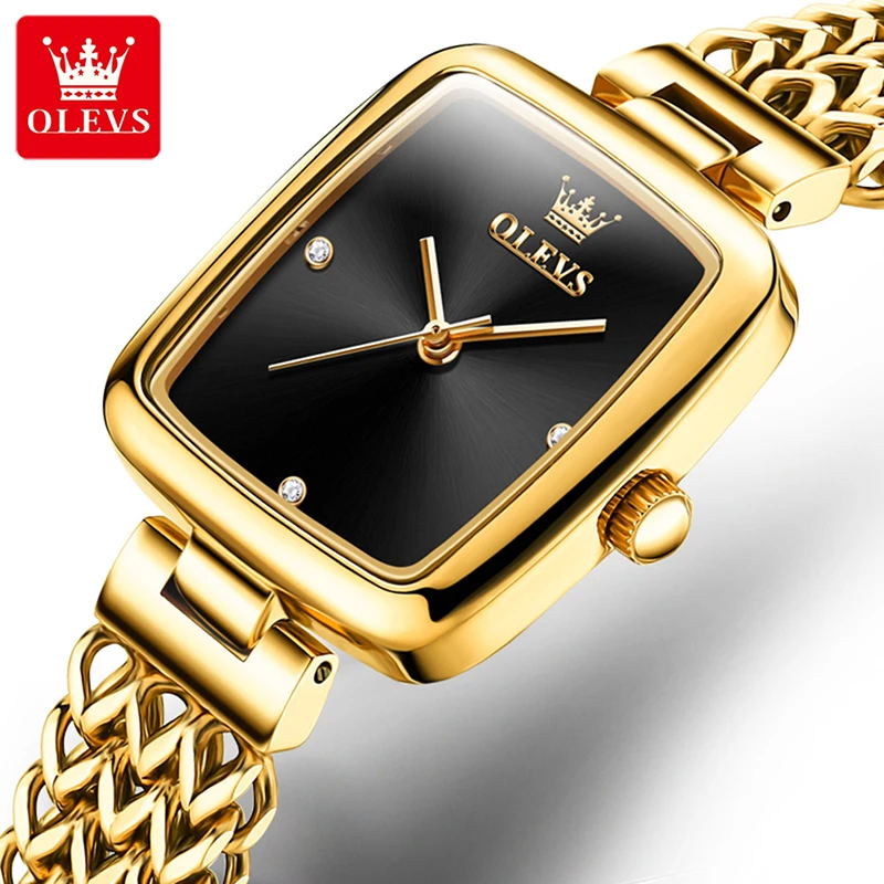 OLEVS Luxury Brand High Quality Quartz Women Watch Casual Fashion Gold Strap 30M Waterproof 2023 New Simple Womens Watches Reloj