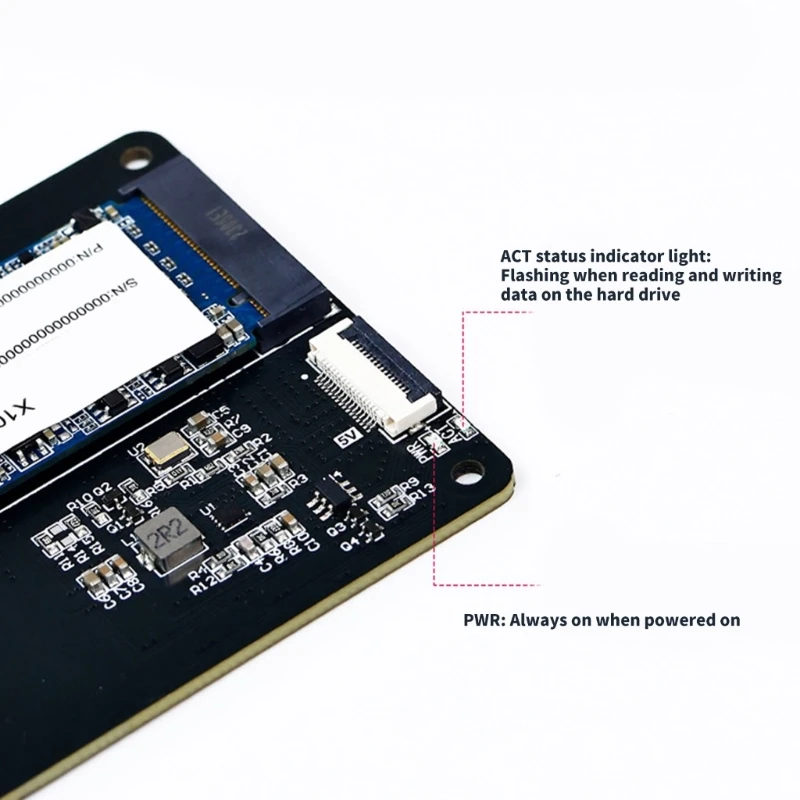 Адаптер PCIe к M.2 NVME плата расширения кабель FPC для RPi 5 поддержка NVMe 2230/2242/2260/2280