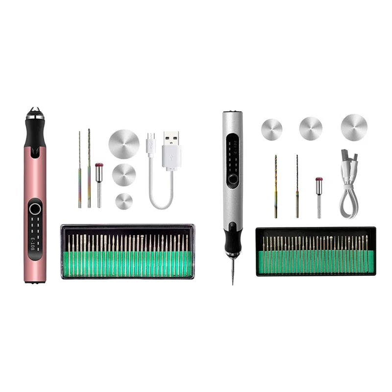 

Portable Micro-Engraving Pen, Professional Precision With Scriber With Bits, USB Rechargeable