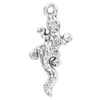new personality retro silver color lizard charms reptile animal pendants fit handmade jewelry making diy accessories 15pcslot