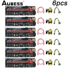 6 шт. PCIE Riser VER011 Pro USB 3,0 VER 011 Райзер для видеокарты кабельный Райзер PCI Express X16 расширитель адаптер карта для майнинга BTC