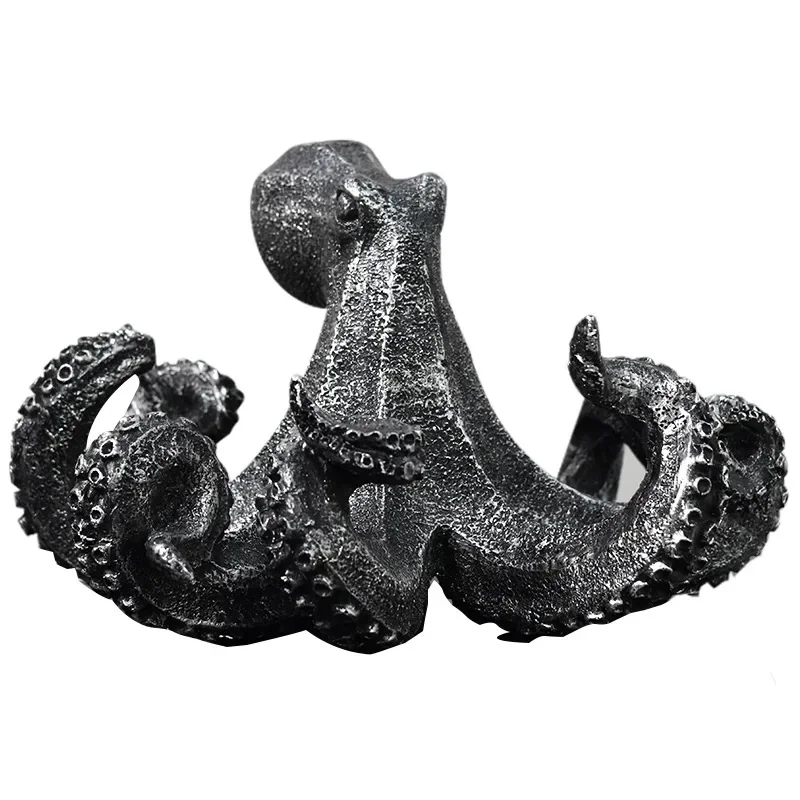 Полимерная искусственная скульптура животного ручной работы золотой осьминог