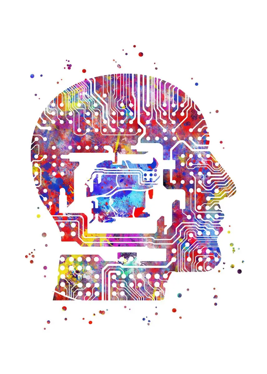 Художественный постер на холсте с эффектом акварели |