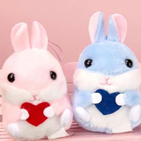 functional multicolor soft little white rabbit plush toy pendant girlfriends gift stuffed doll pendant toy pendant