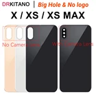 Замена заднего стекла для iPhone X XS MAX крышка аккумулятора Задняя стеклянная панель Задняя крышка корпуса + объектив камеры для iPhone X S